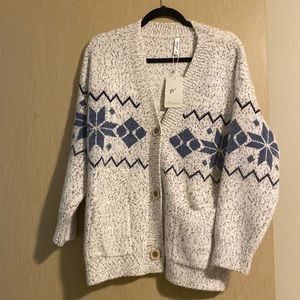 White Snowflake Cardigan